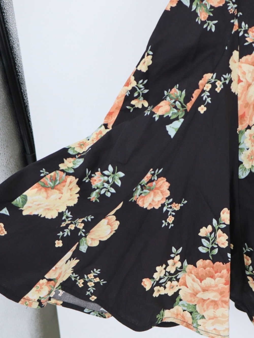 Sézane Solitta Dress Pila Print Black Floral Cotton Mini Dress Size 8 FR 40 - Picture 13 of 15